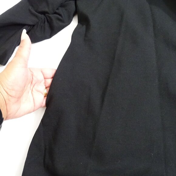 Dear Scarlett Women Black Open Front Blazer Jacket Size 3X Pockets 3/4 Sleeve - Picture 2 of 7